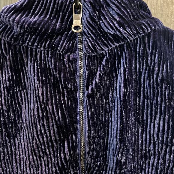 $295 PatBO textures velvet turtleneck S purple - Picture 9 of 14